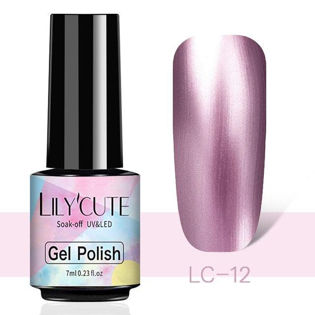 Luxury Metallic Womens Nail Polish Silver Rose Permanent UV Gel Nail Varnish Elegant Luxury Metal Effect More Collor For Girls Stevvex