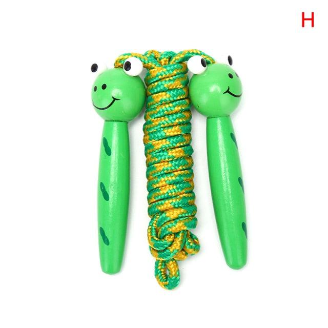Cute Wood Handle Kids Children Skipping Jump Adjustable Cotton Jump Ropes For Kids Skipping Fitness Rope Wooden Handle Jumping Rope For Children Exercise Workout Activity Stevvex