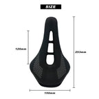 Bicycle Saddle Seat Road Steel Rails Mountain Bike Cushion Skid-Proof Soft PU Leather Road Mountain Bike Seat Bicycle Saddle Comfortable Memory Foam Cushion For Road Riding Stevvex