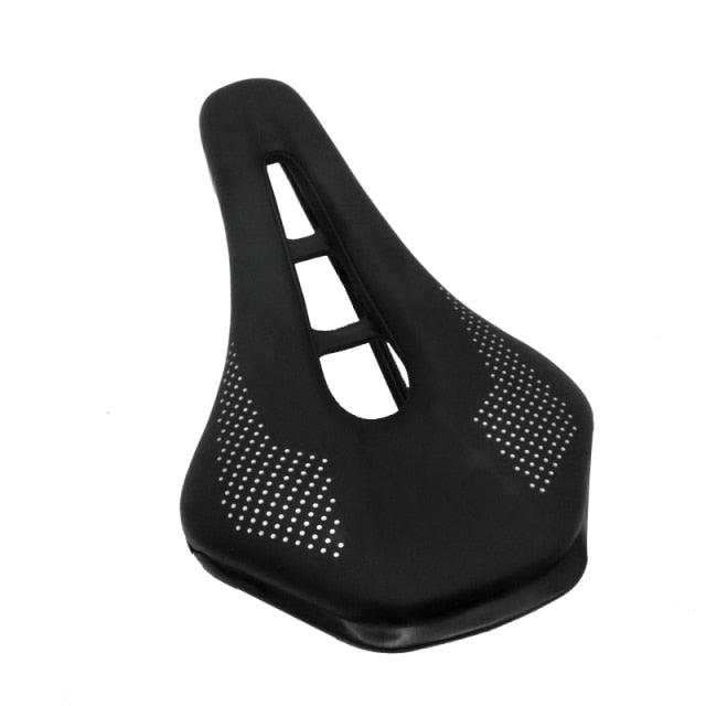Bicycle Saddle Seat Road Steel Rails Mountain Bike Cushion Skid-Proof Soft PU Leather Road Mountain Bike Seat Bicycle Saddle Comfortable Memory Foam Cushion For Road Riding Stevvex