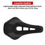 Bicycle Saddle Seat Road Steel Rails Mountain Bike Cushion Skid-Proof Soft PU Leather Road Mountain Bike Seat Bicycle Saddle Comfortable Memory Foam Cushion For Road Riding Stevvex
