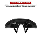 Bicycle Saddle Seat Road Steel Rails Mountain Bike Cushion Skid-Proof Soft PU Leather Road Mountain Bike Seat Bicycle Saddle Comfortable Memory Foam Cushion For Road Riding Stevvex