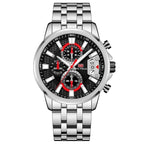 Sport Multifunctional Luxury Mens Watch Quartz Waterproof Colorful Analog Wristwatch Elegant Stainless Steel Design Stevvex