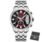 Sport Multifunctional Luxury Mens Watch Quartz Waterproof Colorful Analog Wristwatch Elegant Stainless Steel Design Stevvex