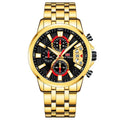 Sport Multifunctional Luxury Mens Watch Quartz Waterproof Colorful Analog Wristwatch Elegant Stainless Steel Design Stevvex