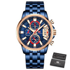 Sport Multifunctional Luxury Mens Watch Quartz Waterproof Colorful Analog Wristwatch Elegant Stainless Steel Design Stevvex