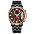 Sport Multifunctional Luxury Mens Watch Quartz Waterproof Colorful Analog Wristwatch Elegant Stainless Steel Design Stevvex
