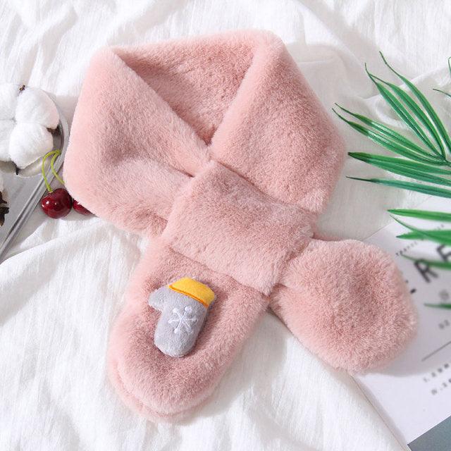 New Winter Solid Color Warm Thicken Soft Collar Scarf Faux Rabbit Fur Neckerchief Plush Warm Hot Scarfs Cross Collar Scarf Shawl Solid With Pearl Elegant For Women Stevvex
