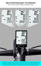 Bicycle Computer Digital Speedometer Backlight Wireless Wired Bike Stopwatch Computer Waterproof Backlight With Digital LCD Display For Outdoor Cycling And Fitness Multi-Function Gifts For Bikers Men Stevvex