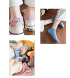 Cartoon Anime Embroidered Boat Socks Ins Trend Moon Cute Sweet Cat Socks Slippers Happy Funny Cotton Girl Socks Cute Short Boat Socks For Men And Women Stevvex