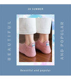 Cartoon Anime Embroidered Boat Socks Ins Trend Moon Cute Sweet Cat Socks Slippers Happy Funny Cotton Girl Socks Cute Short Boat Socks For Men And Women Stevvex