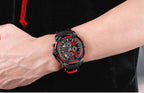Modern Men's Black Quartz Watches Sports Silicone Strap Luminous Hands Wristwatch Luxury Waterproof Analog Watch Stevvex