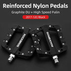 Ultralight Seal Bearings Bicycle Bike Pedals Cycling Nylon Road Pedals Flat Platform Bicycle Parts Accessories Pedals Mountain Bike Pedals Lightweight Nylon Fiber Bicycle Platform Pedals For Mountain Bike Stevvex