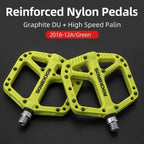 Ultralight Seal Bearings Bicycle Bike Pedals Cycling Nylon Road Pedals Flat Platform Bicycle Parts Accessories Pedals Mountain Bike Pedals Lightweight Nylon Fiber Bicycle Platform Pedals For Mountain Bike Stevvex