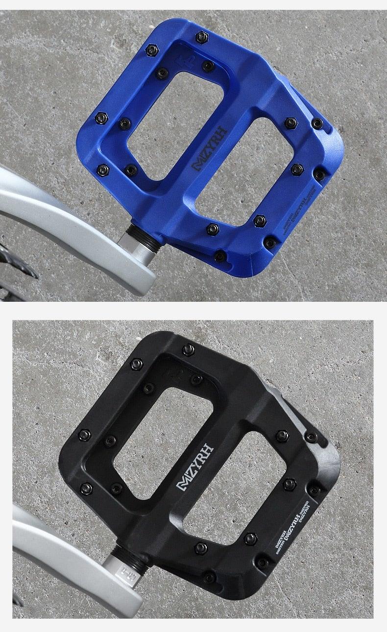 Ultralight Seal Bearings Bicycle Bike Pedals Cycling Nylon Road Pedals Flat Platform Bicycle Parts Accessories Mountain Bike Pedals Ultra Strong Machined Bicycle Flat Alloy Pedals Non-Slip Stevvex