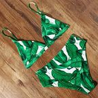 Bikini Swimwear Swimsuit Women Solid Bathing Suit Bikini Set With Pad Female High Waist Beachwear Women Bikini Swimsuits 2 Piece Deep V Neck Swimwear Adjustable Strap Back Bathing Suits Stevvex