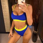 Female High Waist Swimsuit Bikini Sports Swimsuits For Women Two Piece Crop Top Bikini Set High Waist High Cut Bathing Suits Women Swimwear Two-piece Bikini Set Bathing Suit Swimwear Stevvex
