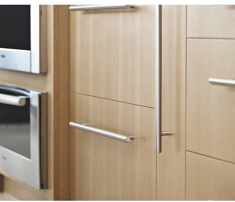 Stainless Steel Cabinet Handles Diameter 10mm Kitchen Door T Bar Straight Handle Pull Knobs Furniture Hardware European Bar Style Cabinet Pull Stevvex