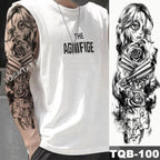 Large Tattoo Sleeve Arm Waterproof Temporary Sticker Tiger Fox For Arm Luxury Colorful Design Stevvex