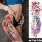 Large Tattoo Sleeve Arm Waterproof Temporary Sticker Tiger Fox For Arm Luxury Colorful Design Stevvex