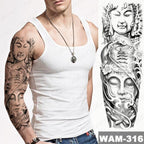 Large Tattoo Sleeve Arm Waterproof Temporary Sticker Tiger Fox For Arm Luxury Colorful Design Stevvex