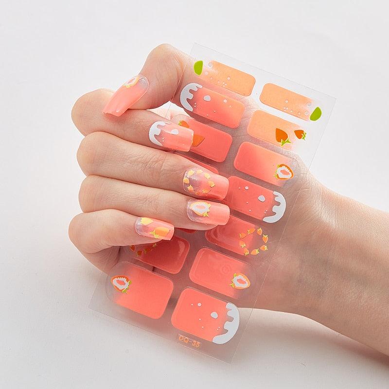 Full Cover Nail Stickers Designer Nail Decals Fashion Five Sorts of Nail Stickers  Nail Sticker set Nail Decoration Nail Strips 3D Nail Art Stickers Decal Slider Template Diy Nail Tool Decorations Nail Art Design Self Adhesive Luxury Designer Nail Sticker Stevvex