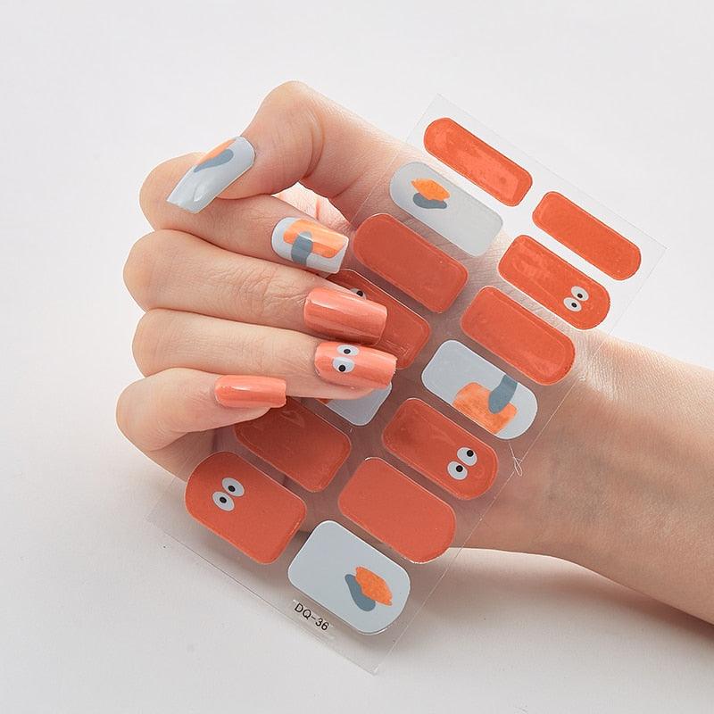 Full Cover Nail Stickers Designer Nail Decals Fashion Five Sorts of Nail Stickers  Nail Sticker set Nail Decoration Nail Strips 3D Nail Art Stickers Decal Slider Template Diy Nail Tool Decorations Nail Art Design Self Adhesive Luxury Designer Nail Sticker Stevvex
