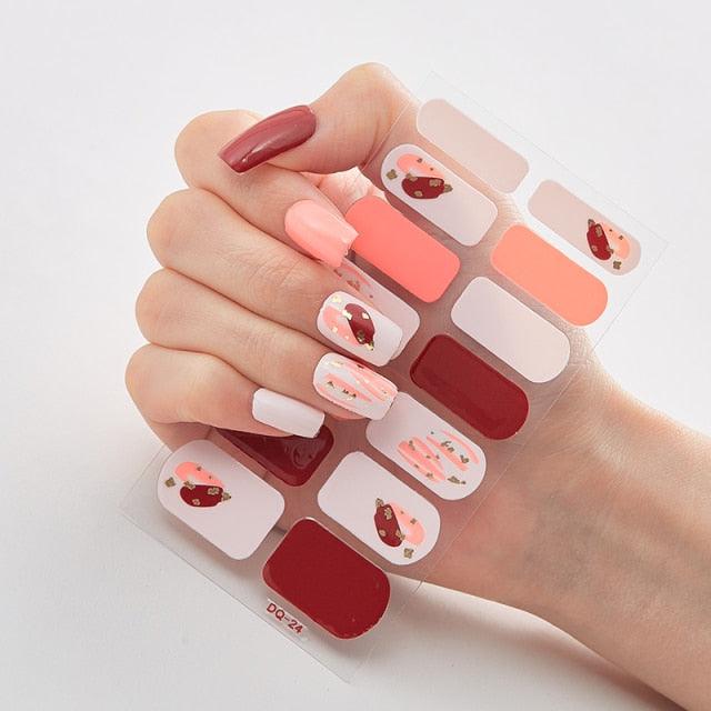 Full Cover Nail Stickers Designer Nail Decals Fashion Five Sorts of Nail Stickers  Nail Sticker set Nail Decoration Nail Strips 3D Nail Art Stickers Decal Slider Template Diy Nail Tool Decorations Nail Art Design Self Adhesive Luxury Designer Nail Sticker Stevvex
