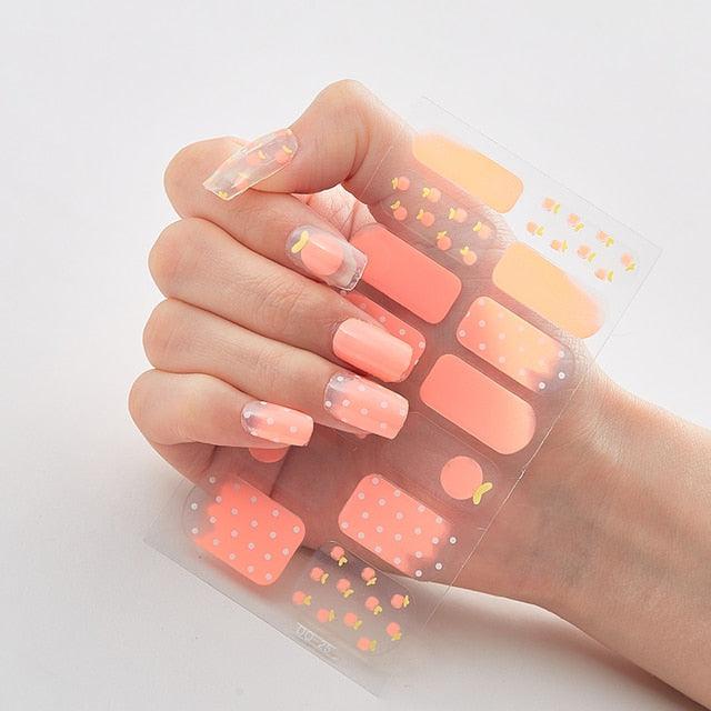 Full Cover Nail Stickers Designer Nail Decals Fashion Five Sorts of Nail Stickers  Nail Sticker set Nail Decoration Nail Strips 3D Nail Art Stickers Decal Slider Template Diy Nail Tool Decorations Nail Art Design Self Adhesive Luxury Designer Nail Sticker Stevvex