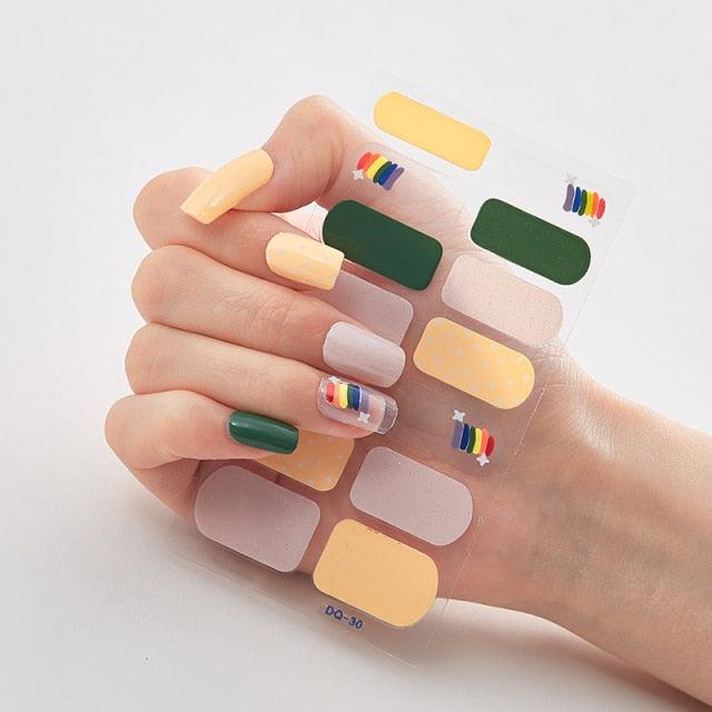 Full Cover Nail Stickers Designer Nail Decals Fashion Five Sorts of Nail Stickers  Nail Sticker set Nail Decoration Nail Strips 3D Nail Art Stickers Decal Slider Template Diy Nail Tool Decorations Nail Art Design Self Adhesive Luxury Designer Nail Sticker Stevvex