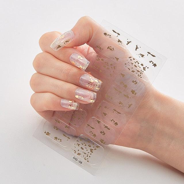 Full Cover Nail Stickers Designer Nail Decals Fashion Five Sorts of Nail Stickers  Nail Sticker set Nail Decoration Nail Strips 3D Nail Art Stickers Decal Slider Template Diy Nail Tool Decorations Nail Art Design Self Adhesive Luxury Designer Nail Sticker Stevvex