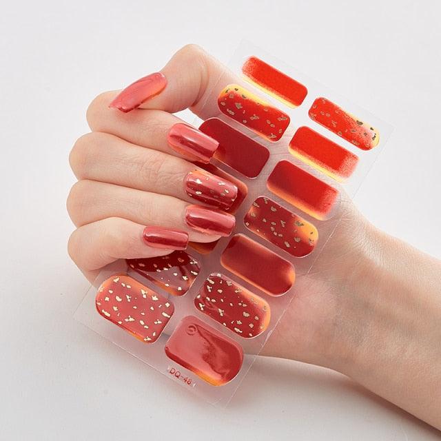 Full Cover Nail Stickers Designer Nail Decals Fashion Five Sorts of Nail Stickers  Nail Sticker set Nail Decoration Nail Strips 3D Nail Art Stickers Decal Slider Template Diy Nail Tool Decorations Nail Art Design Self Adhesive Luxury Designer Nail Sticker Stevvex