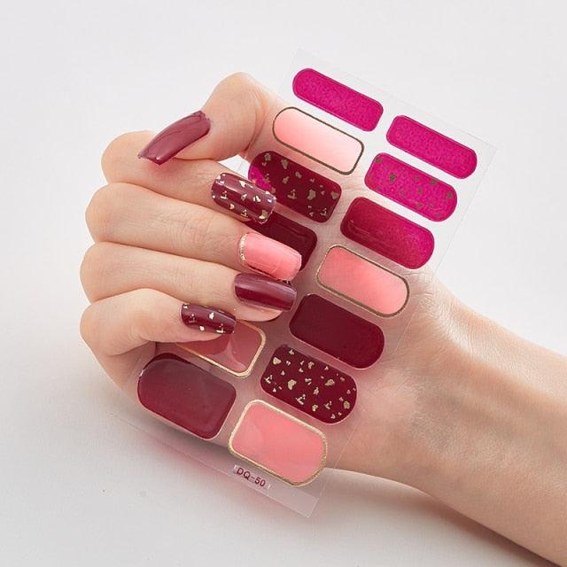 Full Cover Nail Stickers Designer Nail Decals Fashion Five Sorts of Nail Stickers  Nail Sticker set Nail Decoration Nail Strips 3D Nail Art Stickers Decal Slider Template Diy Nail Tool Decorations Nail Art Design Self Adhesive Luxury Designer Nail Sticker Stevvex