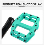 Ultralight Seal Bearings Bicycle Bike Pedals Cycling Nylon Road Pedals Flat Platform Bicycle Parts Accessories Mountain Bike Pedals Ultra Strong Machined Bicycle Flat Alloy Pedals Non-Slip Stevvex