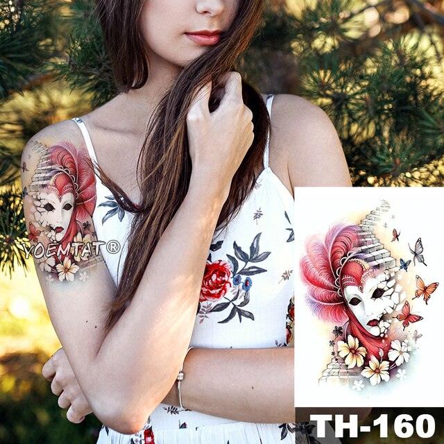 Gladiator Temporary Tattoo Sticker Flower Waterproof Big Modern Womens Mens Body Tattoo Luxury Design Stevvex