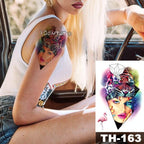 Gladiator Temporary Tattoo Sticker Flower Waterproof Big Modern Womens Mens Body Tattoo Luxury Design Stevvex