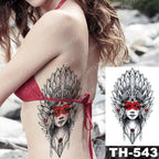 Gladiator Temporary Tattoo Sticker Flower Waterproof Big Modern Womens Mens Body Tattoo Luxury Design Stevvex