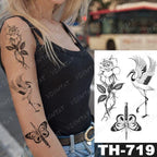 Gladiator Temporary Tattoo Sticker Flower Waterproof Big Modern Womens Mens Body Tattoo Luxury Design Stevvex