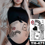 Gladiator Temporary Tattoo Sticker Flower Waterproof Big Modern Womens Mens Body Tattoo Luxury Design Stevvex