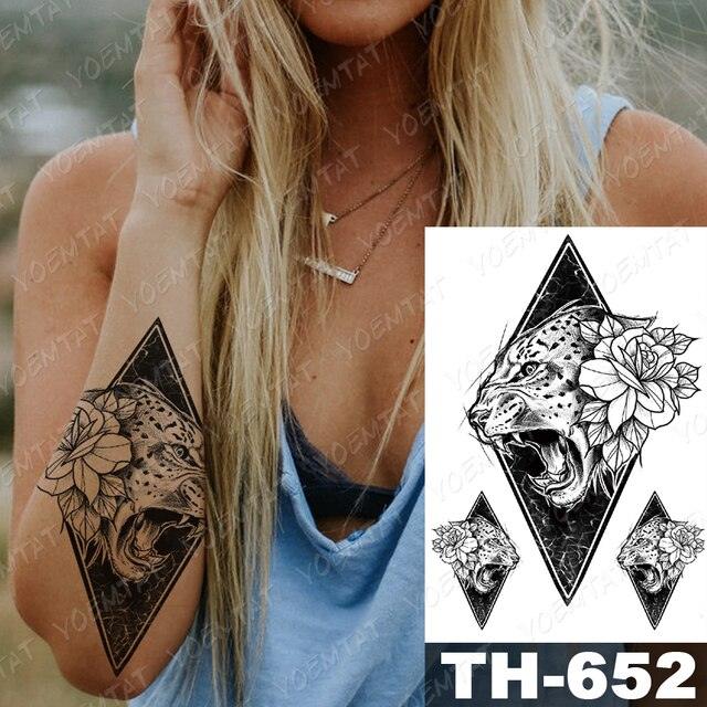Gladiator Temporary Tattoo Sticker Flower Waterproof Big Modern Womens Mens Body Tattoo Luxury Design Stevvex