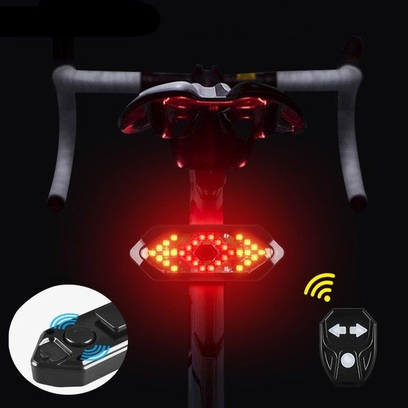 Bike Turn Signals Remote Control Bicycle Direction Indicator LED Rear Light USB Rechargeable Cycling Taillight With Horn Wireless Remote Control Bike Rear Light Back USB Rechargeable Safety Warning Cycling Light Fits On Any Road Bicycle Stevvex