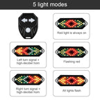 Bike Turn Signals Remote Control Bicycle Direction Indicator LED Rear Light USB Rechargeable Cycling Taillight With Horn Wireless Remote Control Bike Rear Light Back USB Rechargeable Safety Warning Cycling Light Fits On Any Road Bicycle Stevvex