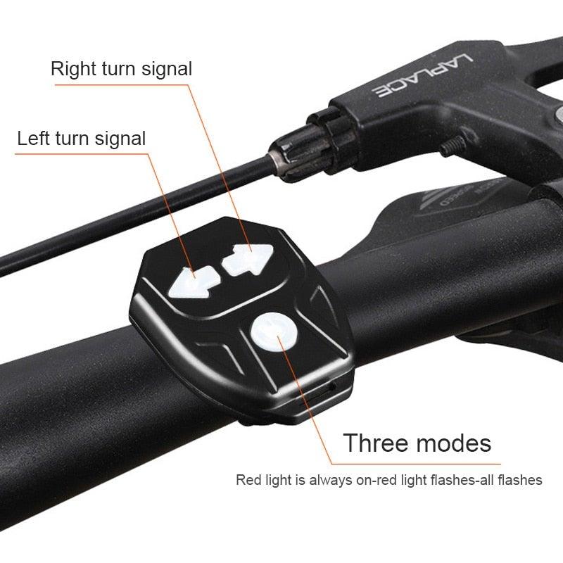 Bike Turn Signals Remote Control Bicycle Direction Indicator LED Rear Light USB Rechargeable Cycling Taillight With Horn Wireless Remote Control Bike Rear Light Back USB Rechargeable Safety Warning Cycling Light Fits On Any Road Bicycle Stevvex
