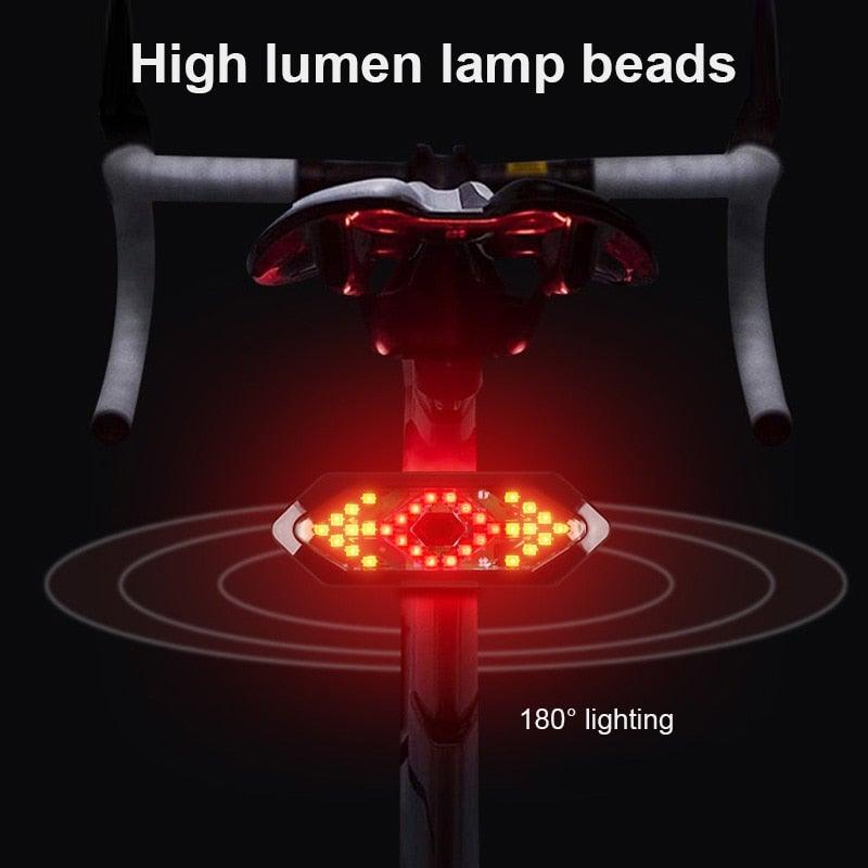 Bike Turn Signals Remote Control Bicycle Direction Indicator LED Rear Light USB Rechargeable Cycling Taillight With Horn Wireless Remote Control Bike Rear Light Back USB Rechargeable Safety Warning Cycling Light Fits On Any Road Bicycle Stevvex