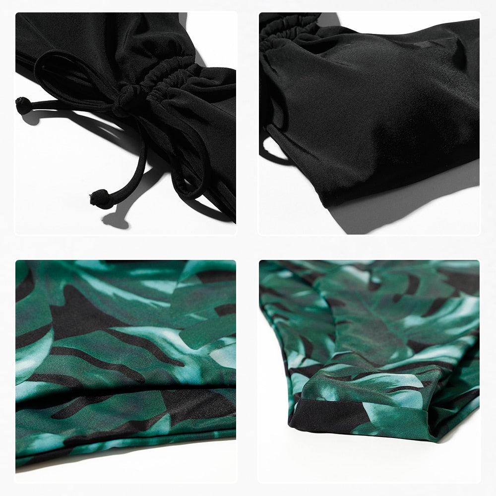 High Waist Bikini Leopard Bikini Women Push Up Swimsuit Women's Leopard Print Swimsuits High Waist Bikini Set 2 Piece Bathing Suits Women Printed Swimwear Tie Dye Summer Swim Beachwear Stevvex