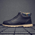 Business Soft Mens Boots Winter Shoes Waterproof Snow Boots With Warm Plush Winter Footwear Casual Boots Winter Hiking Boots Lining Outdoor Anti Slip Outdoor Sport Shoes