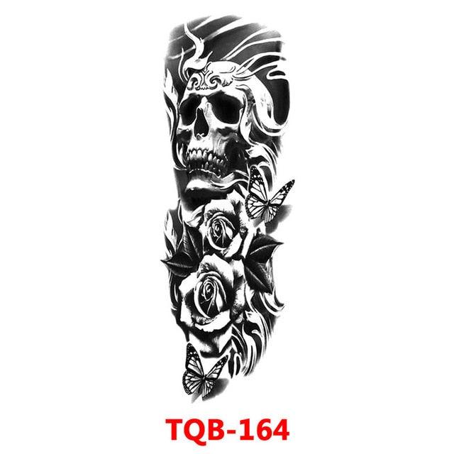Full Arm Large Size Sleeve Temporary Sticker Dragon Tattoo Waterproof Body Art Realistic 3D Design For Mens Stevvex