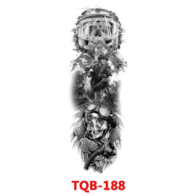 Full Arm Large Size Sleeve Temporary Sticker Dragon Tattoo Waterproof Body Art Realistic 3D Design For Mens Stevvex