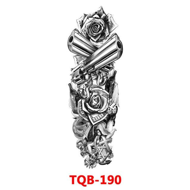Full Arm Large Size Sleeve Temporary Sticker Dragon Tattoo Waterproof Body Art Realistic 3D Design For Mens Stevvex