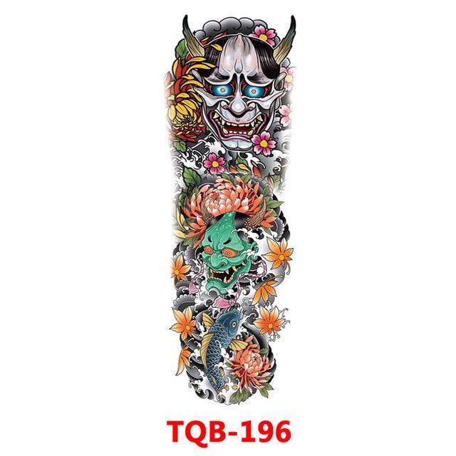 Full Arm Large Size Sleeve Temporary Sticker Dragon Tattoo Waterproof Body Art Realistic 3D Design For Mens Stevvex